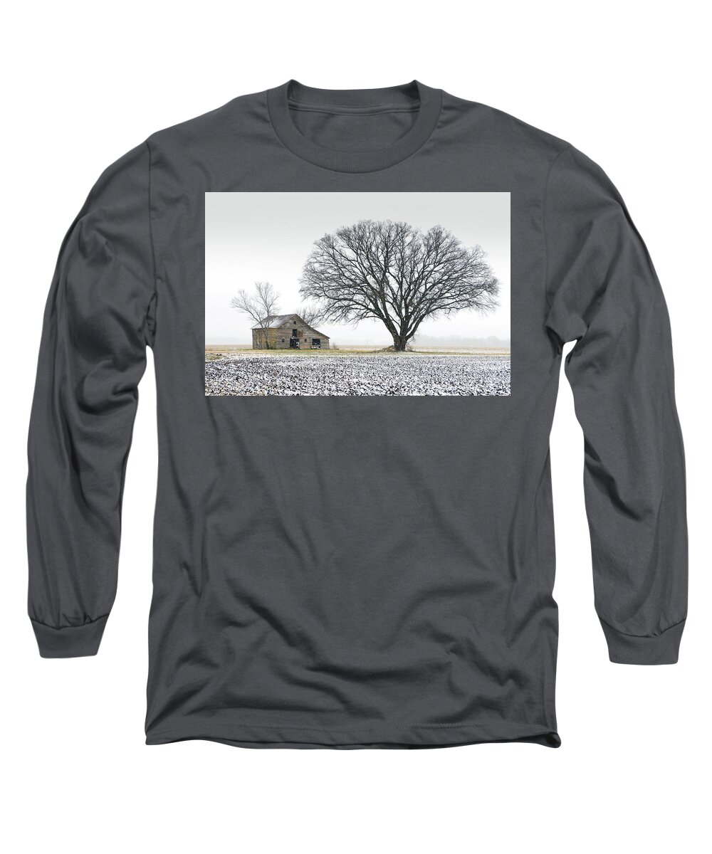 Barn Long Sleeve T-Shirt featuring the photograph Winter's Approach by Christopher McKenzie