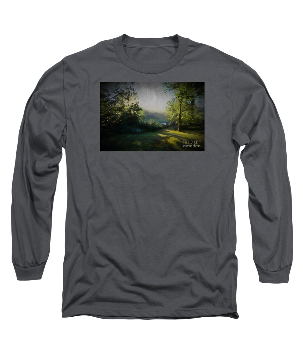 First Sun Long Sleeve T-Shirt featuring the painting First Sun by Mim White