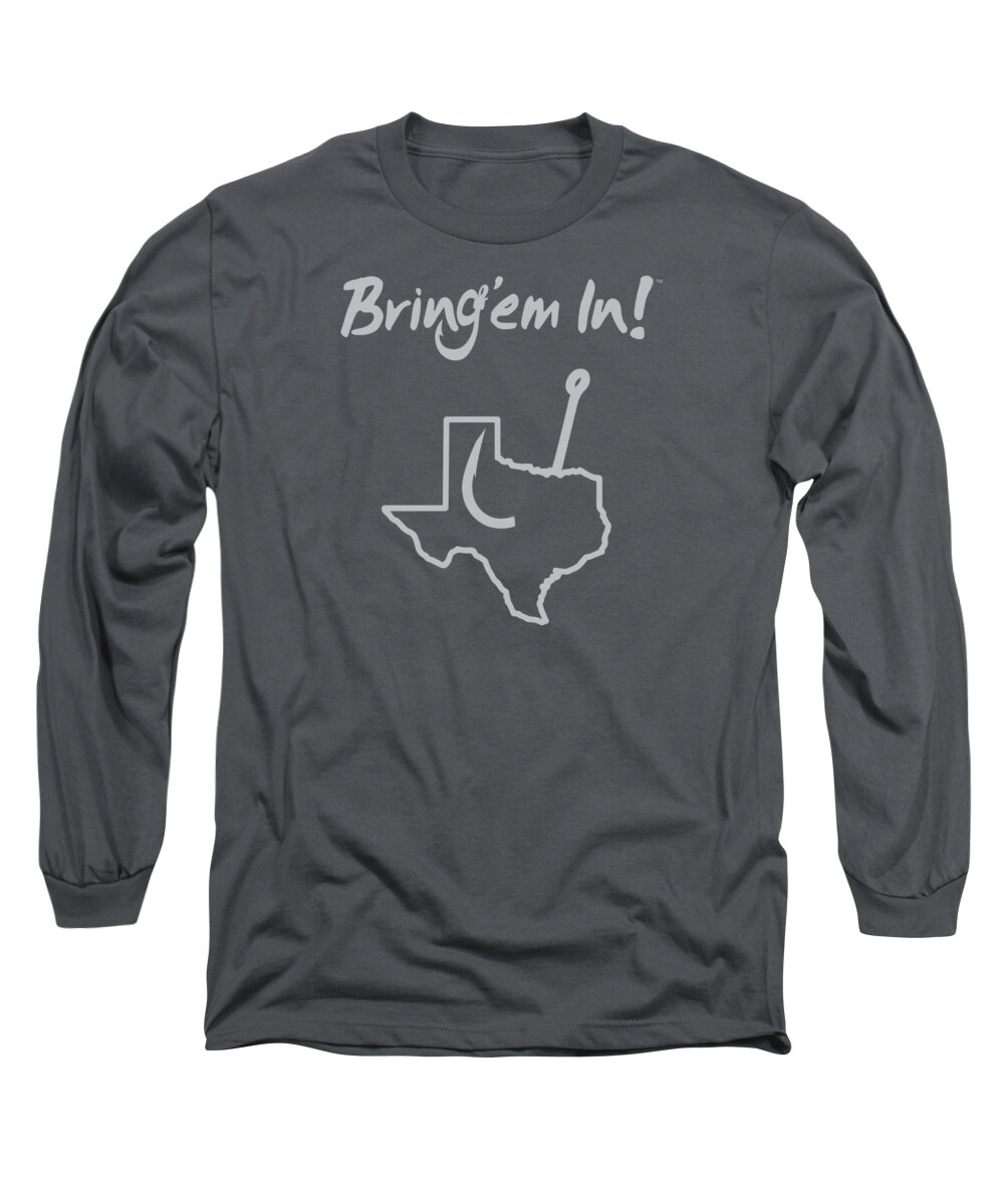 Texas Long Sleeve T-Shirt featuring the digital art Fish Texas by Kevin Putman
