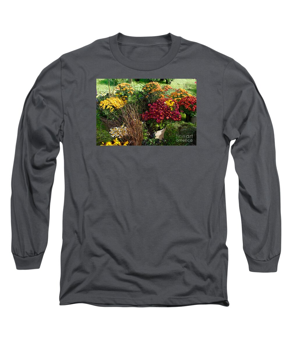 Floral Long Sleeve T-Shirt featuring the digital art Flowers For Sale by David Blank