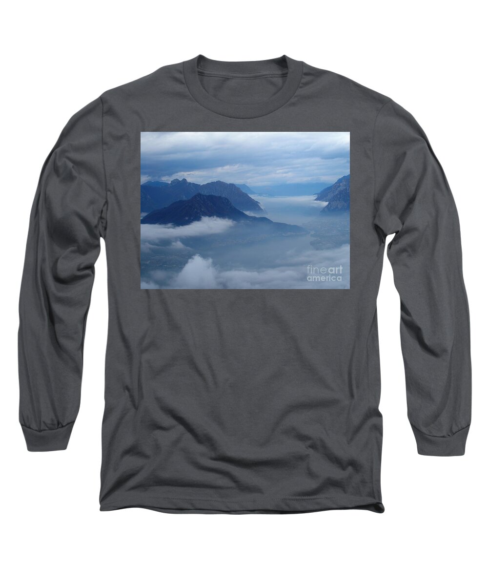 Fog Long Sleeve T-Shirt featuring the photograph Fog and Clouds by Riccardo Mottola