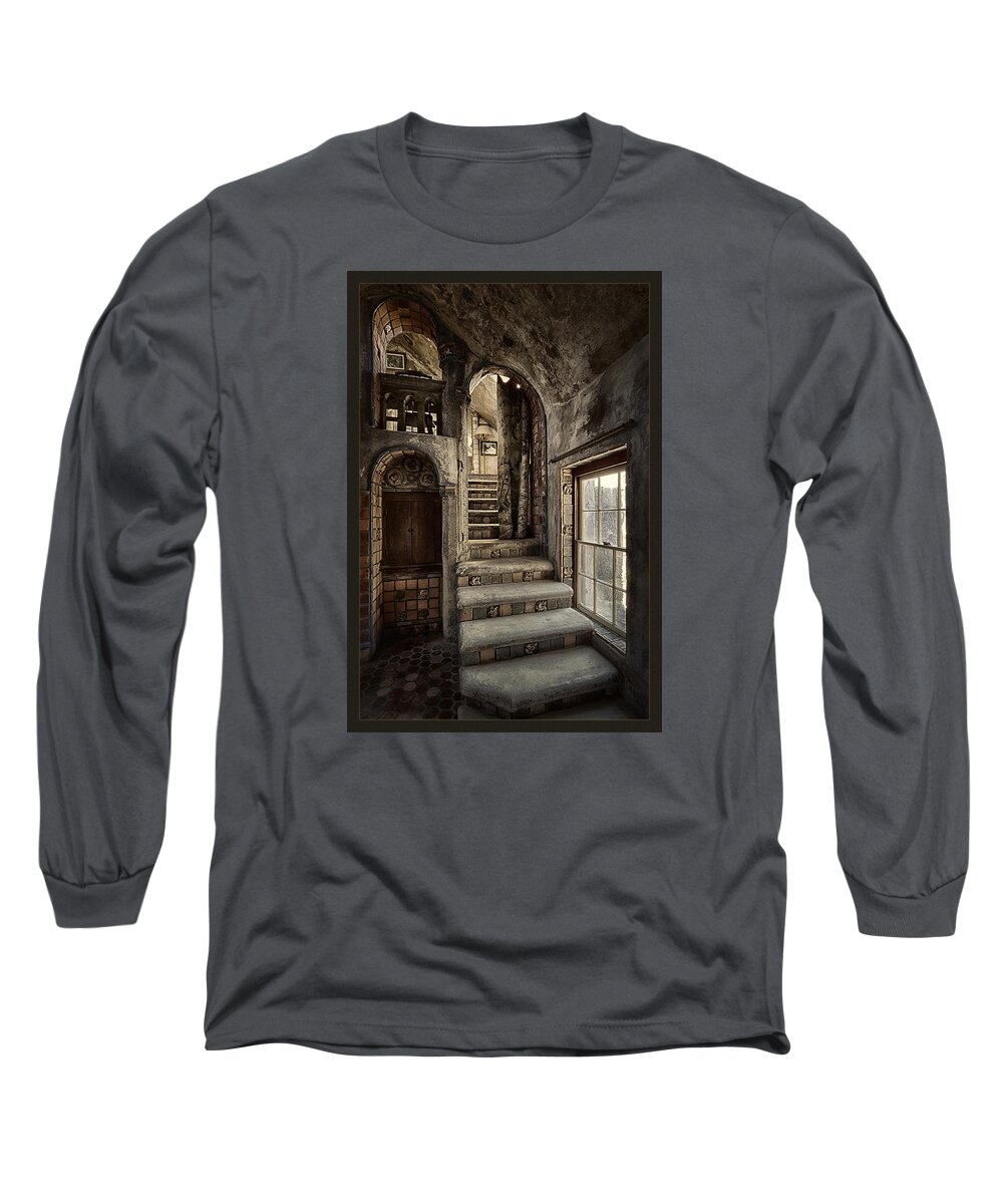 Fonthill Castle Long Sleeve T-Shirt featuring the photograph Fonthill Castle Stairwell by Robert Fawcett