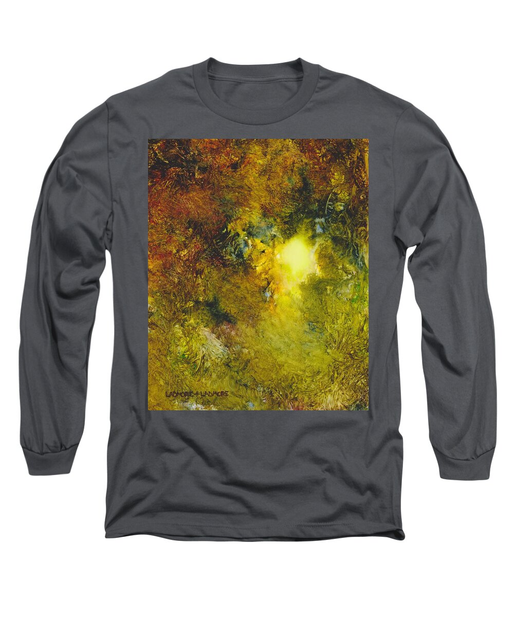 Forest Long Sleeve T-Shirt featuring the painting Forest Light 65 by David Ladmore