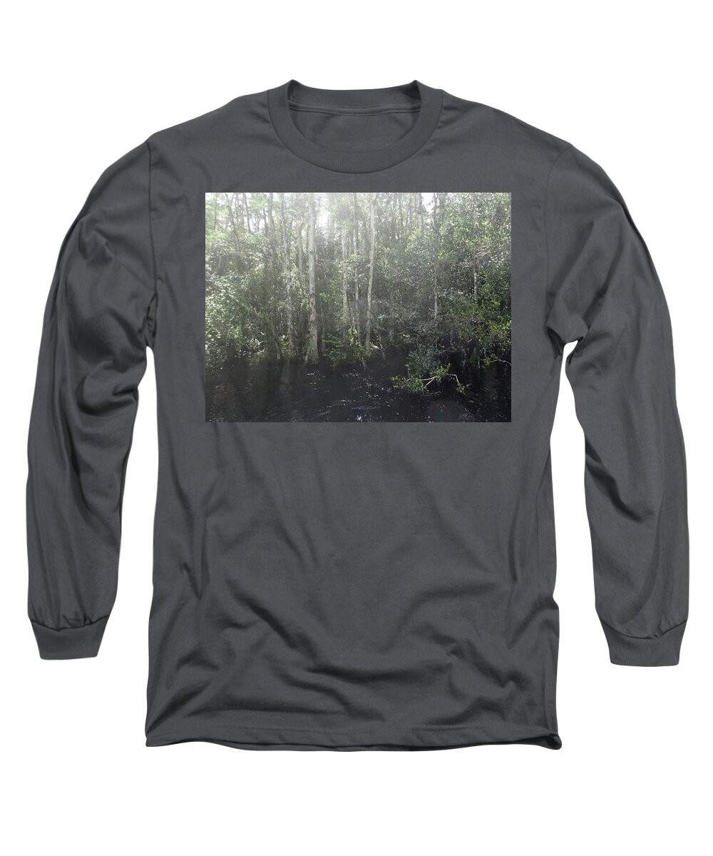Cyprus Long Sleeve T-Shirt featuring the photograph Forest, Sun Swamp by Denise Cicchella