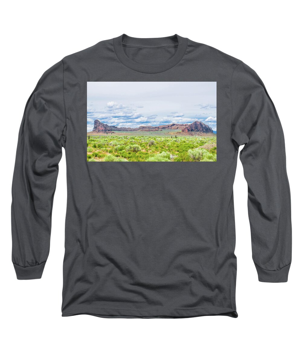 Cinder Cone Long Sleeve T-Shirt featuring the photograph Fort Rock -Oregon by David Lee