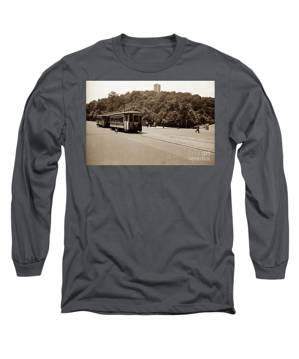 Fort Tryon Long Sleeve T-Shirt featuring the photograph Fort Tryon Trolley by Cole Thompson