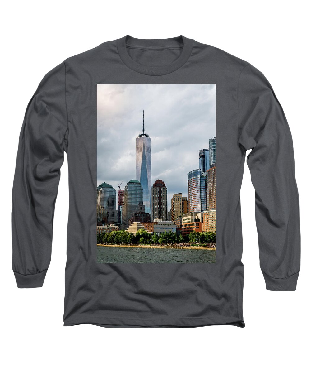 Hudson River Long Sleeve T-Shirt featuring the photograph Freedom Tower - Lower Manhattan 1 by Frank Mari