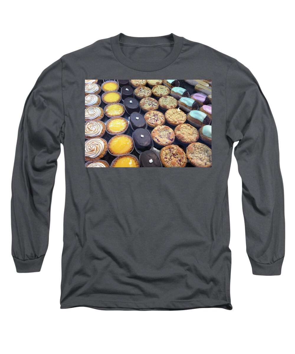 Tarts Long Sleeve T-Shirt featuring the photograph French Tarts by Therese Alcorn