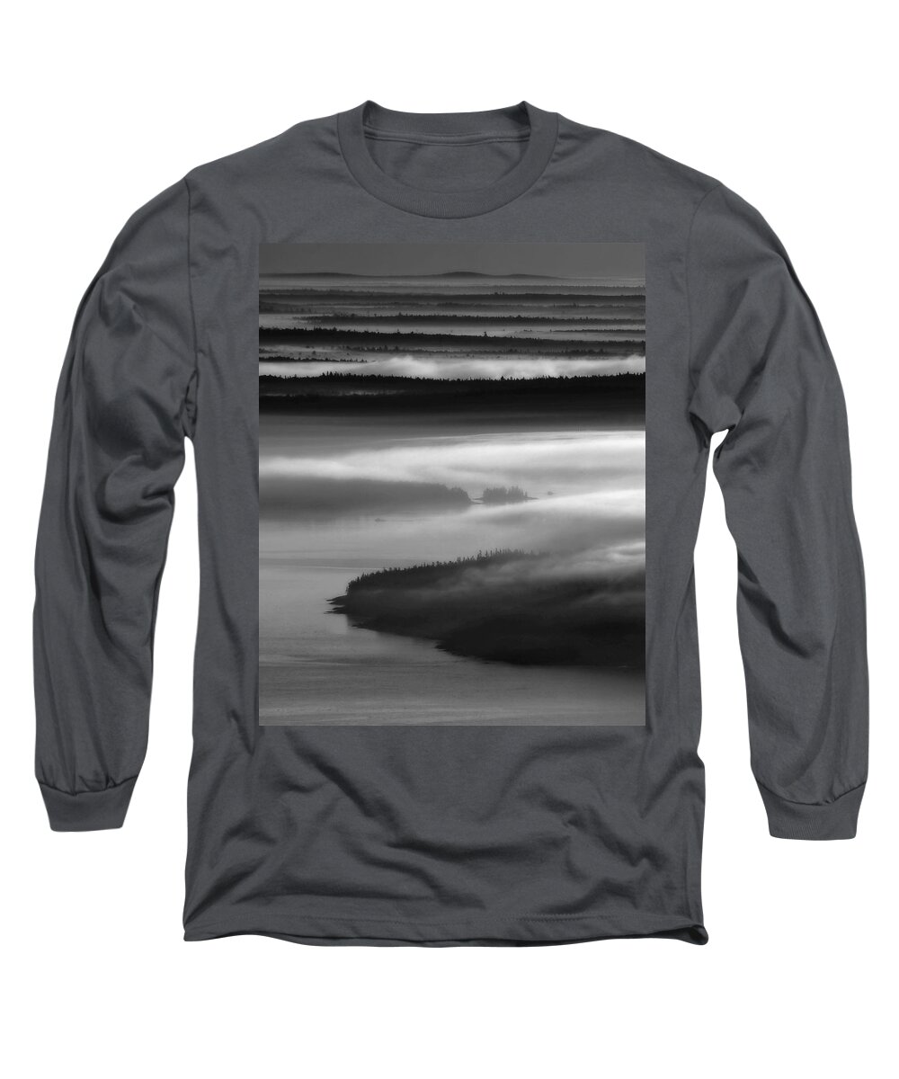 Acadia Long Sleeve T-Shirt featuring the photograph Frenchman's Bay Recursion by Neil Shapiro