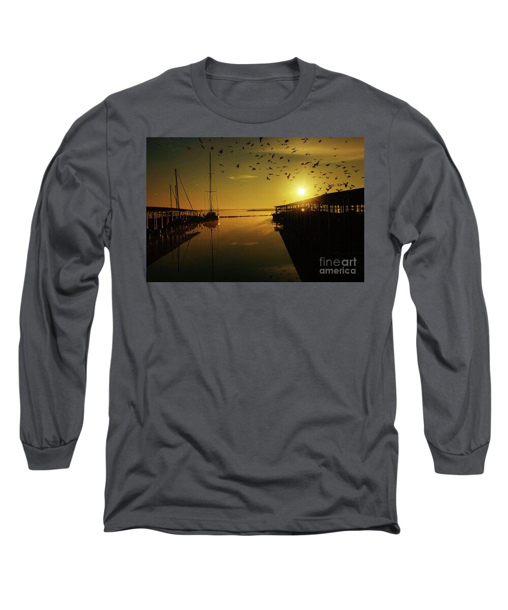 Sunrise Long Sleeve T-Shirt featuring the photograph From Shadows by Diana Mary Sharpton