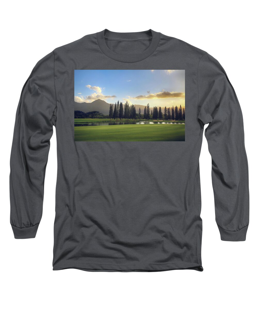 Princeville Makai Golf Club Long Sleeve T-Shirt featuring the photograph From Tonight Until the End of Time by Laurie Search