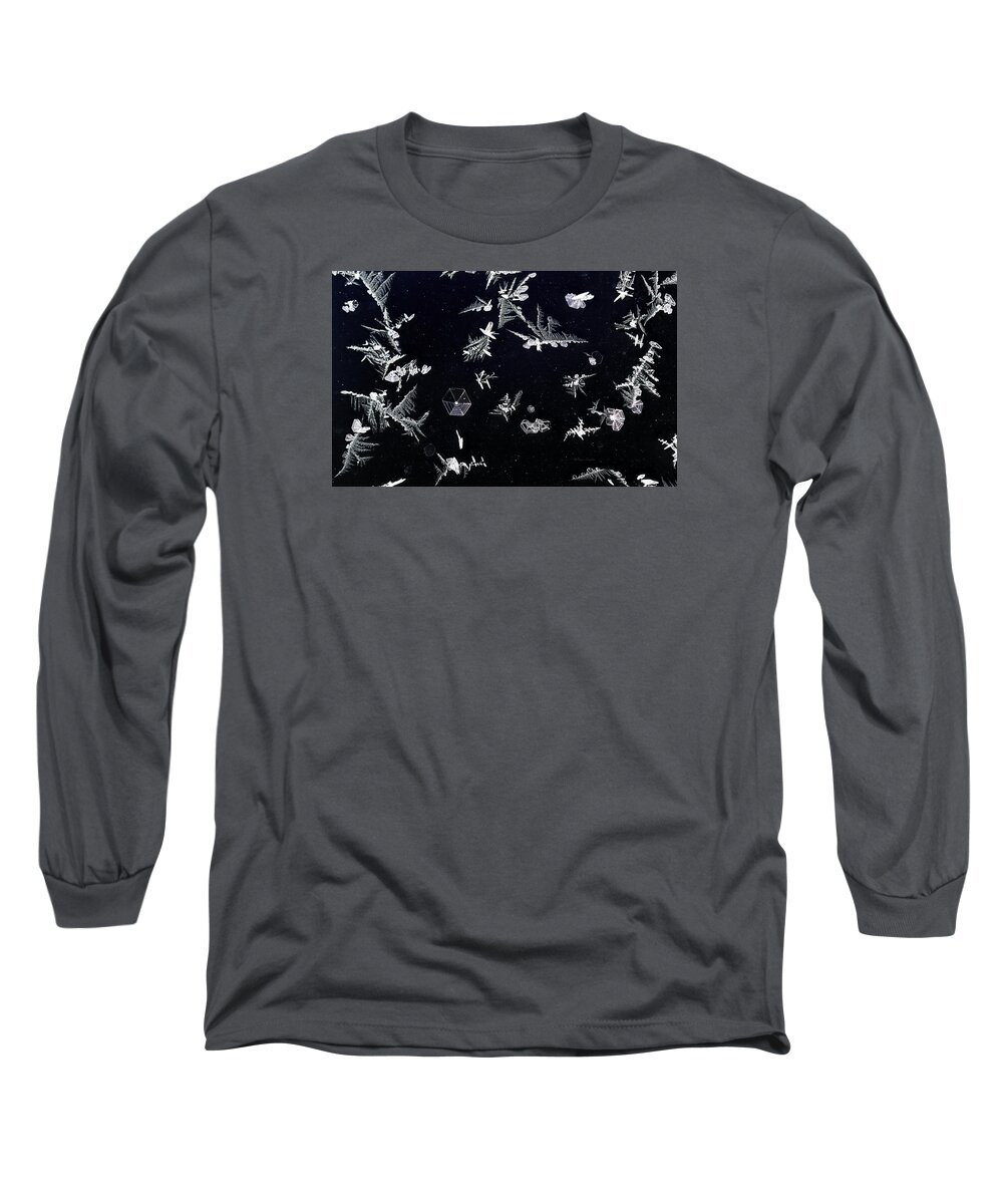 Beautiful Photos Long Sleeve T-Shirt featuring the photograph Frost on Car Window 1 by Roger Snyder