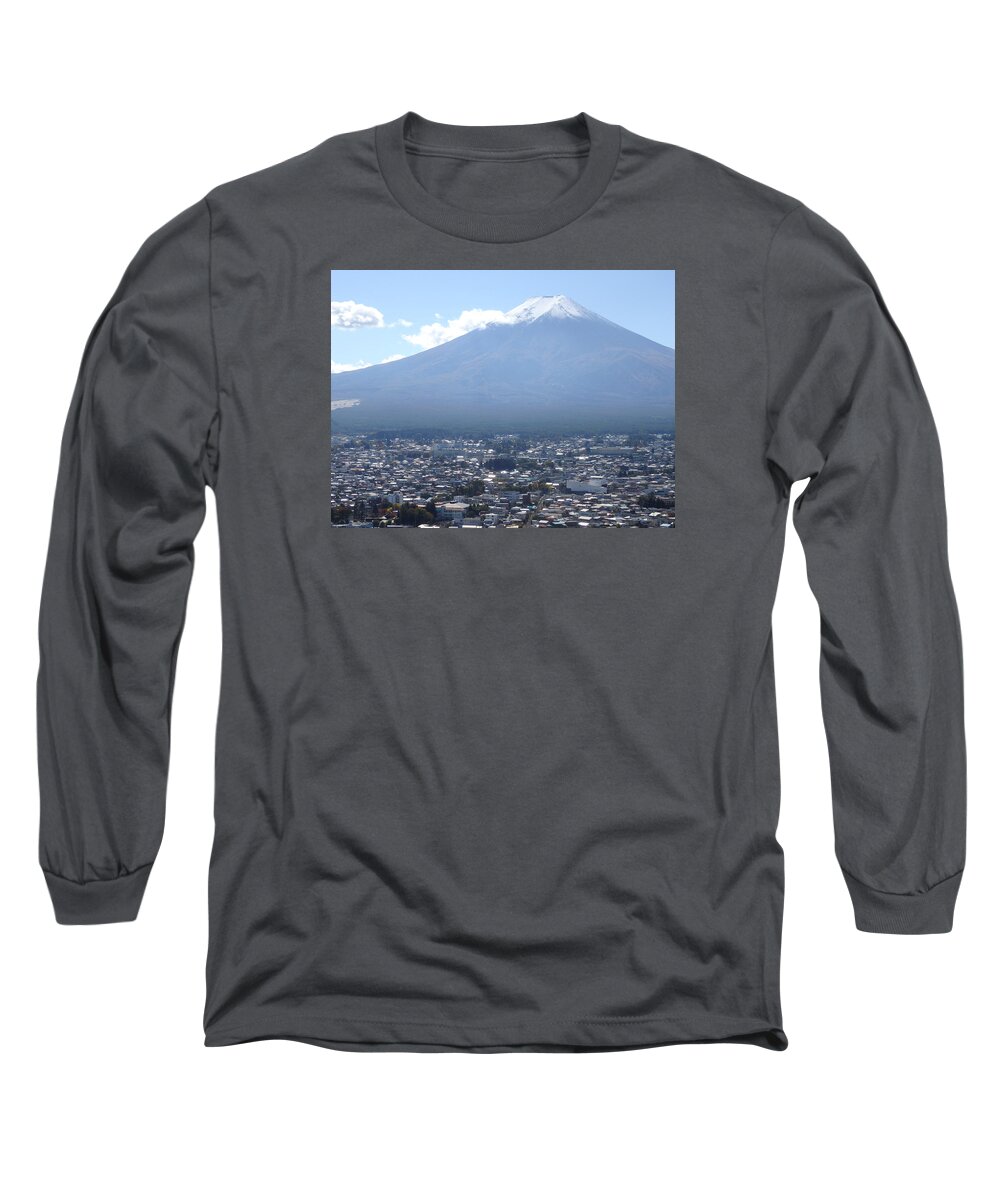 Churei Tower Long Sleeve T-Shirt featuring the photograph Fuji from Churei tower by Kanna Fairy