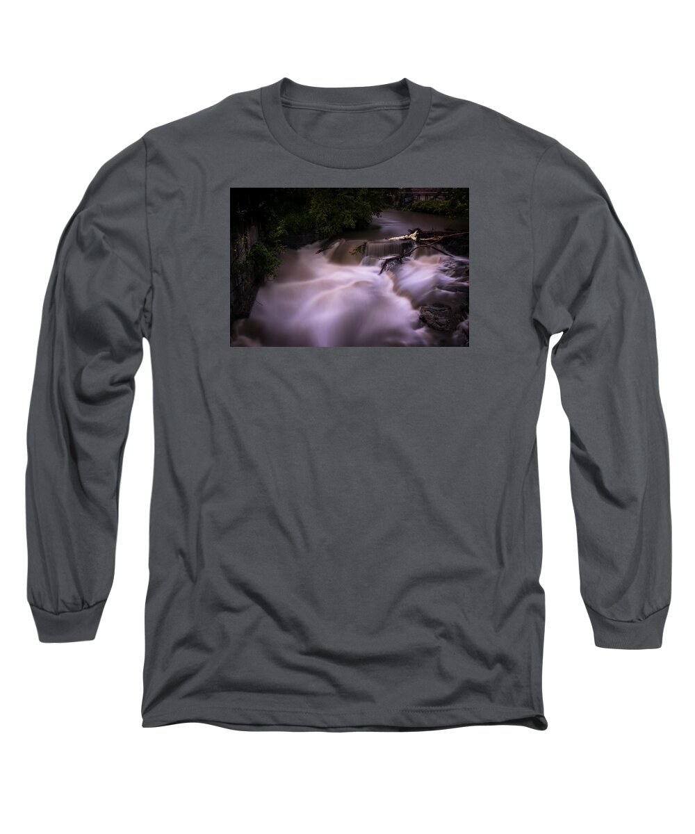 Whetstone Brook Long Sleeve T-Shirt featuring the photograph Full Whetstone by Tom Singleton