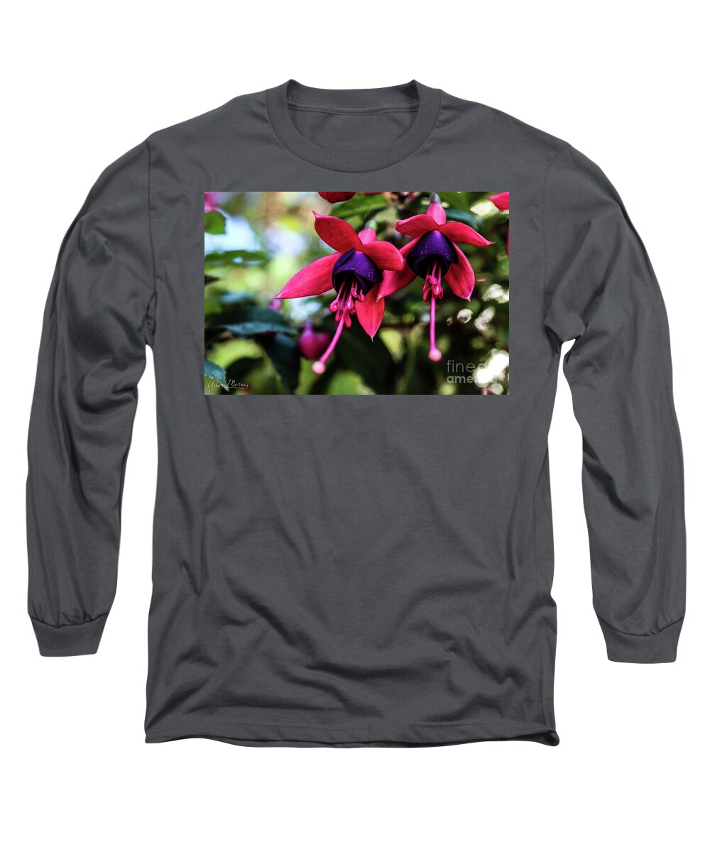 Flower Long Sleeve T-Shirt featuring the photograph Fuchsia by Adam Morsa