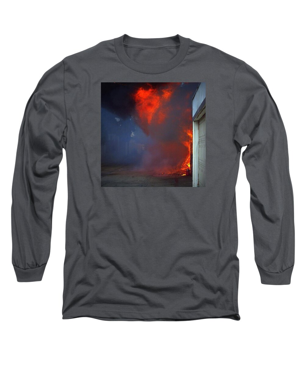 Pomona Long Sleeve T-Shirt featuring the photograph Garage From Hell #1 by Leah McPhail