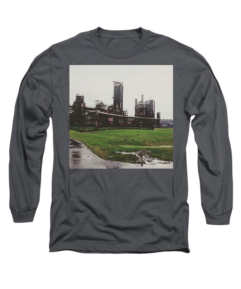 Seattle Long Sleeve T-Shirt featuring the photograph Gasworks Park by Hannah Rose