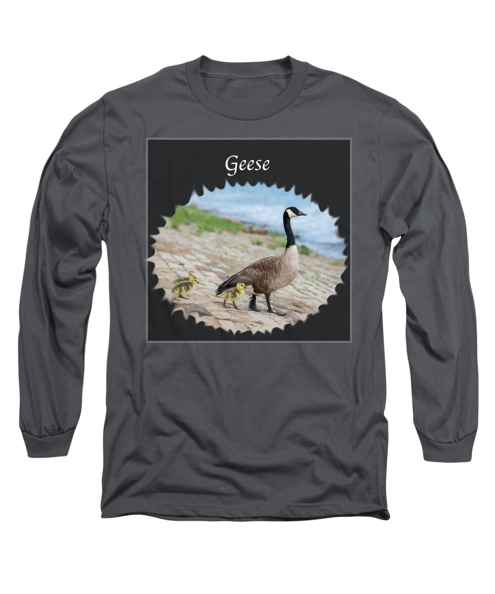 Geese Long Sleeve T-Shirt featuring the photograph Geese in the Clouds by Holden The Moment
