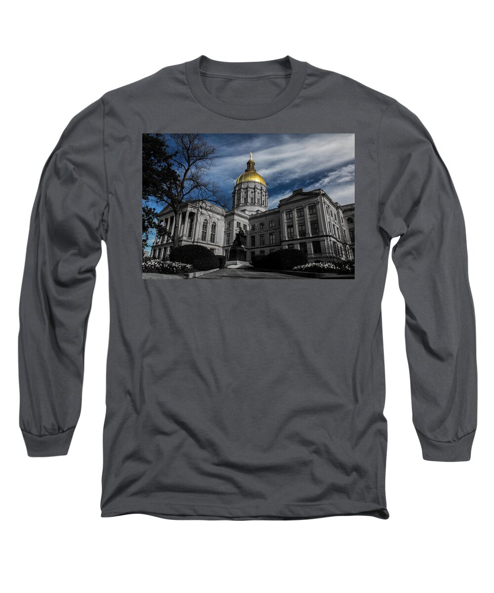 Atlanta Long Sleeve T-Shirt featuring the photograph Georgia State Capital by Kenny Thomas