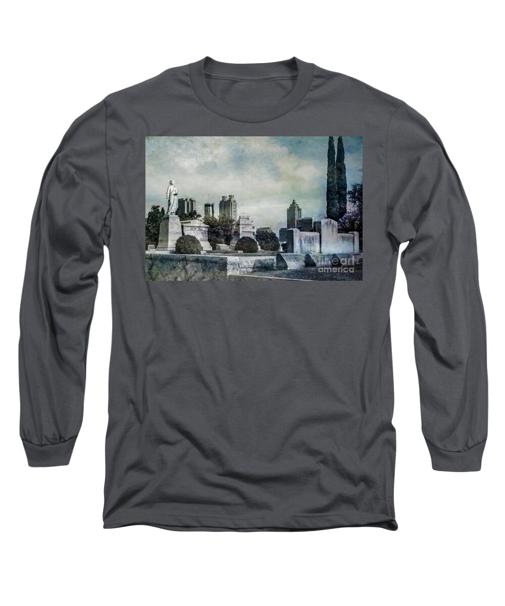 Oakland Cemetery Long Sleeve T-Shirt featuring the photograph Ghostly Oakland Cemetery by Doug Sturgess