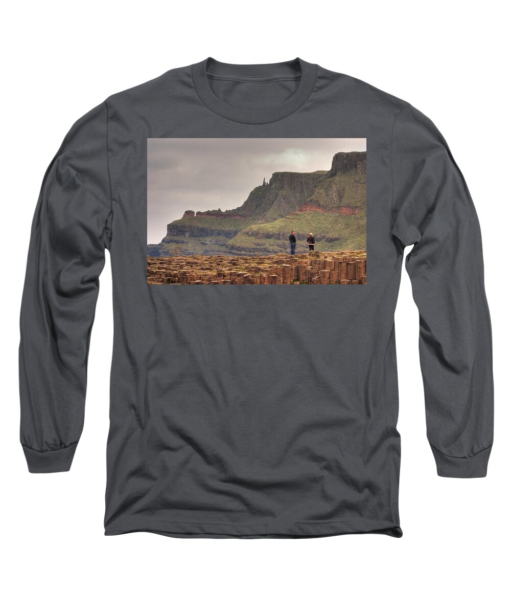 Giants Long Sleeve T-Shirt featuring the photograph Giants causeway by Ian Middleton