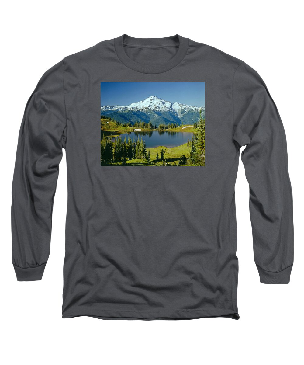 Glacier Peak Long Sleeve T-Shirt featuring the photograph 1M4422-Glacier Peak, WA by Ed Cooper Photography