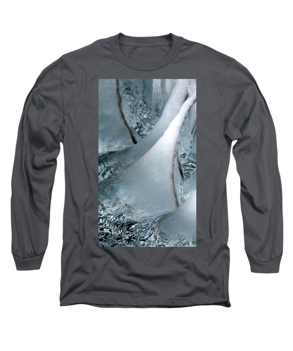 Ice Long Sleeve T-Shirt featuring the photograph Glacis - Well Known Silence by Annekathrin Hansen