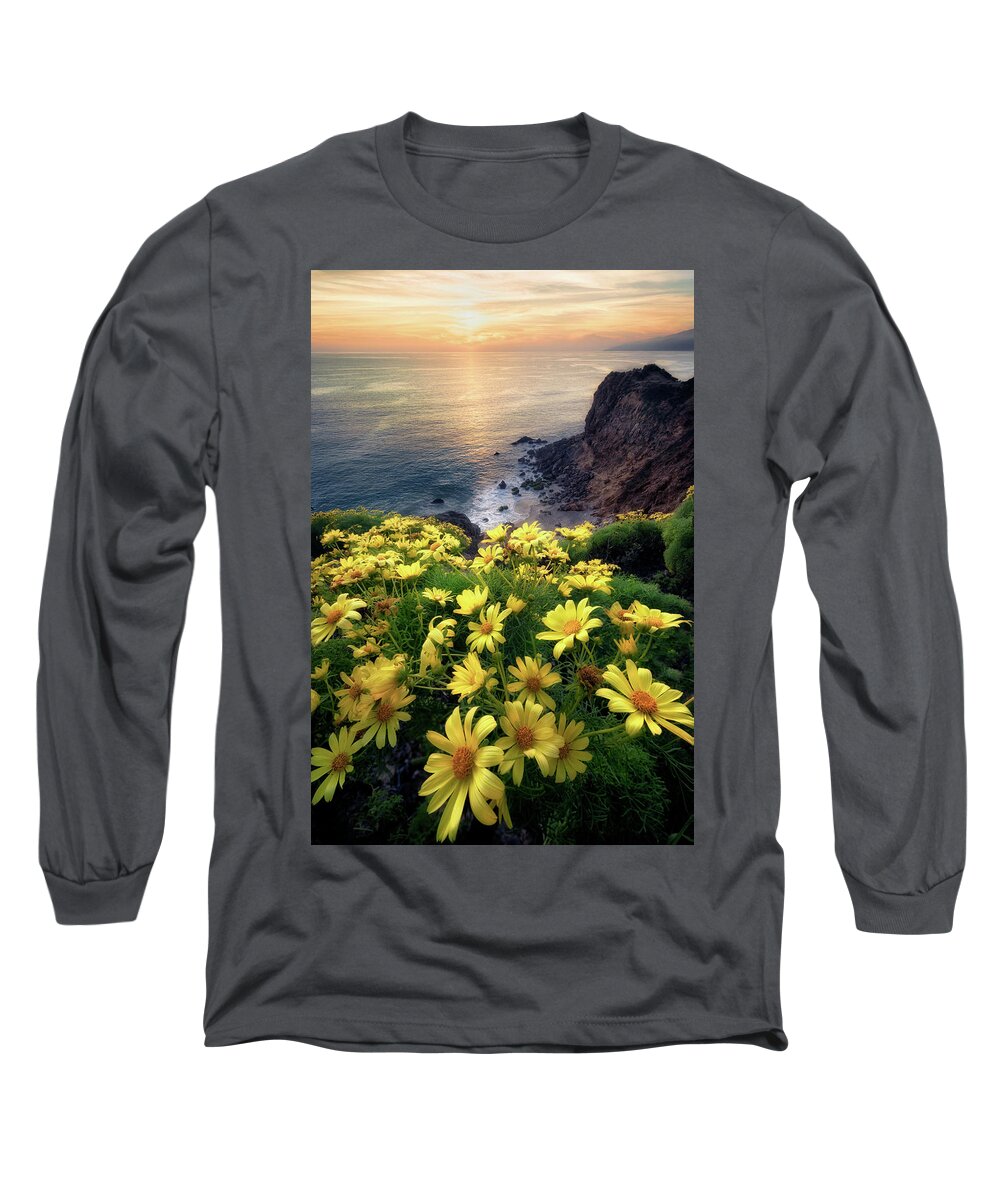 California Long Sleeve T-Shirt featuring the photograph Glowing Flowers by Nicki Frates