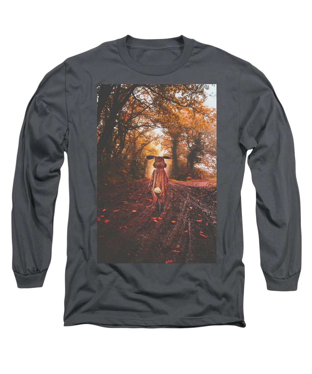 Bunny Long Sleeve T-Shirt featuring the photograph Going Home by Jacky Gerritsen