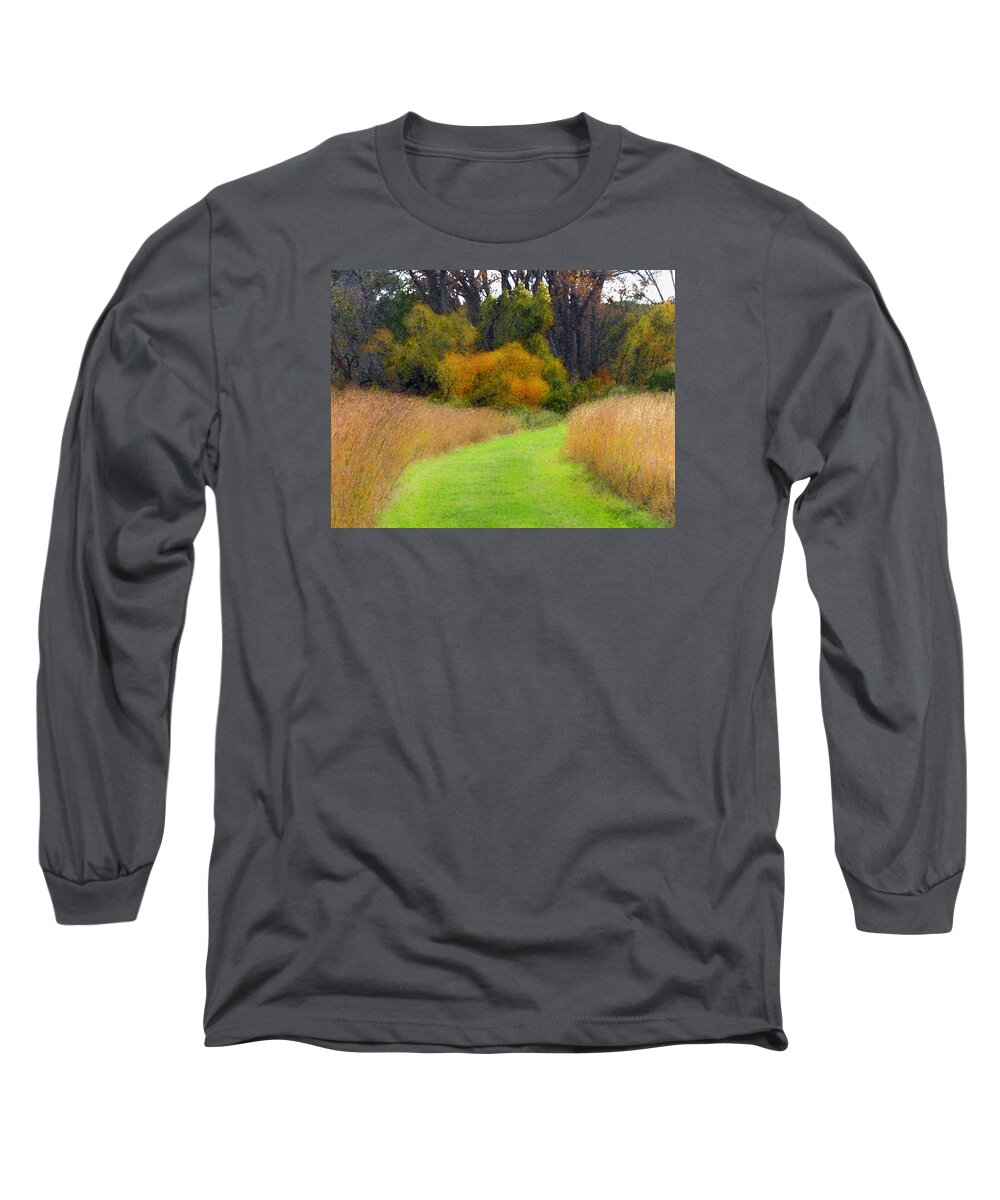 Cedric Hampton Long Sleeve T-Shirt featuring the photograph Golden Trail by Cedric Hampton