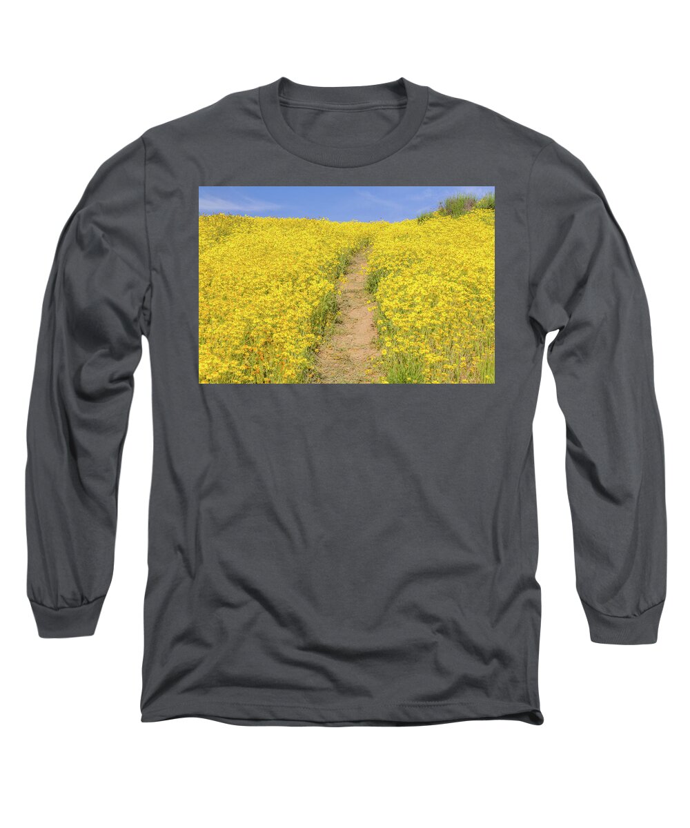 California Long Sleeve T-Shirt featuring the photograph Golden Trail by Marc Crumpler
