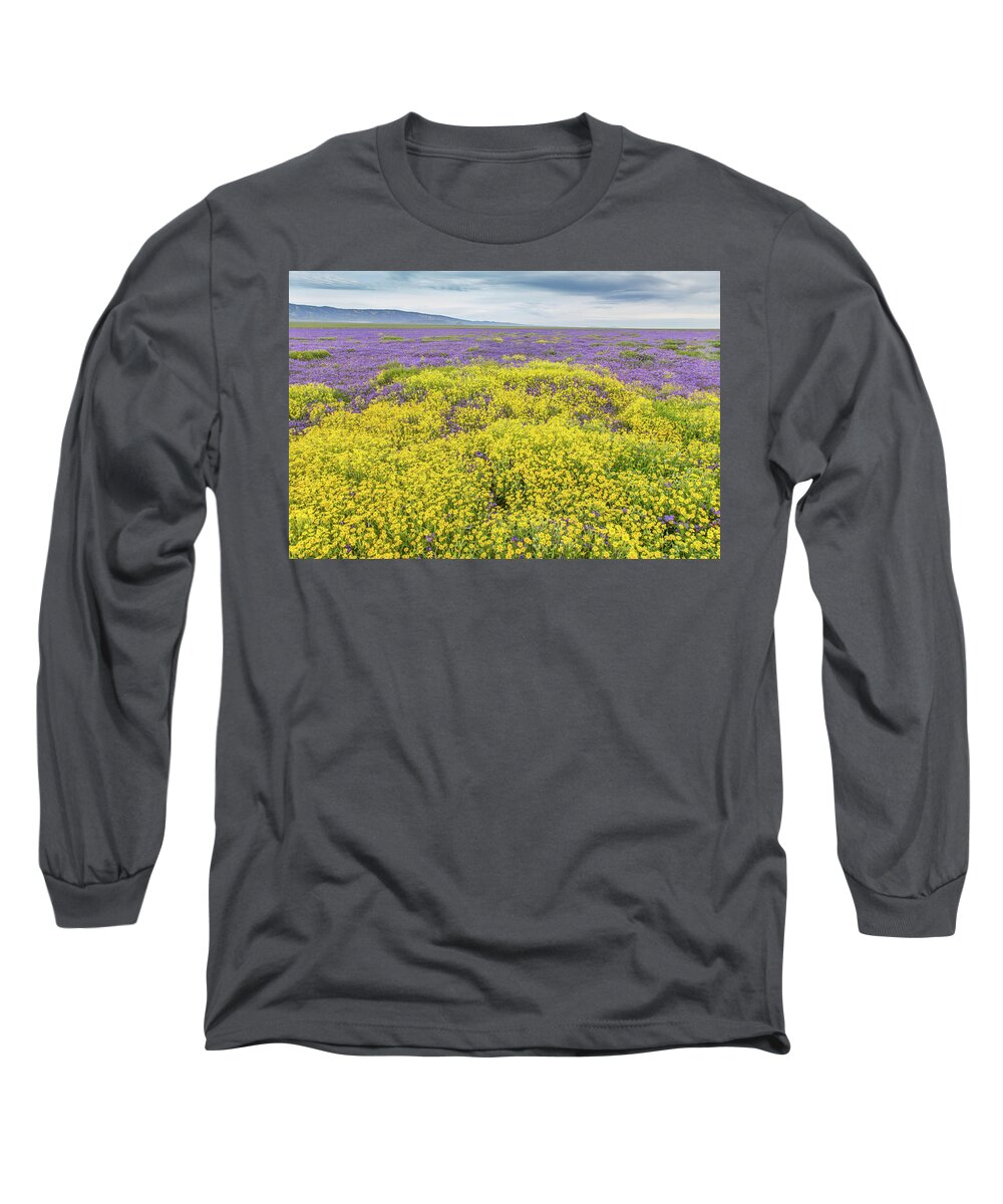 California Long Sleeve T-Shirt featuring the photograph Goldfield and Phacelia by Marc Crumpler