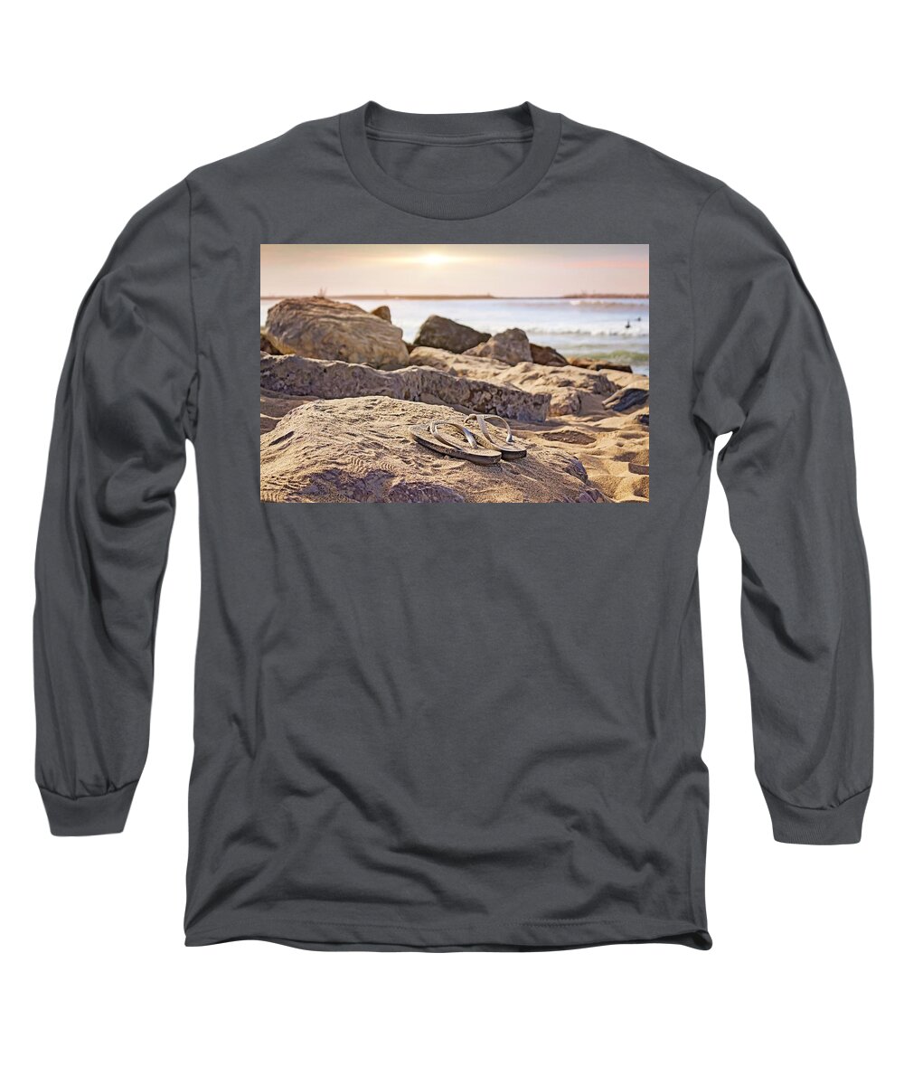 Surf Long Sleeve T-Shirt featuring the photograph Gone Surfin' by Alison Frank