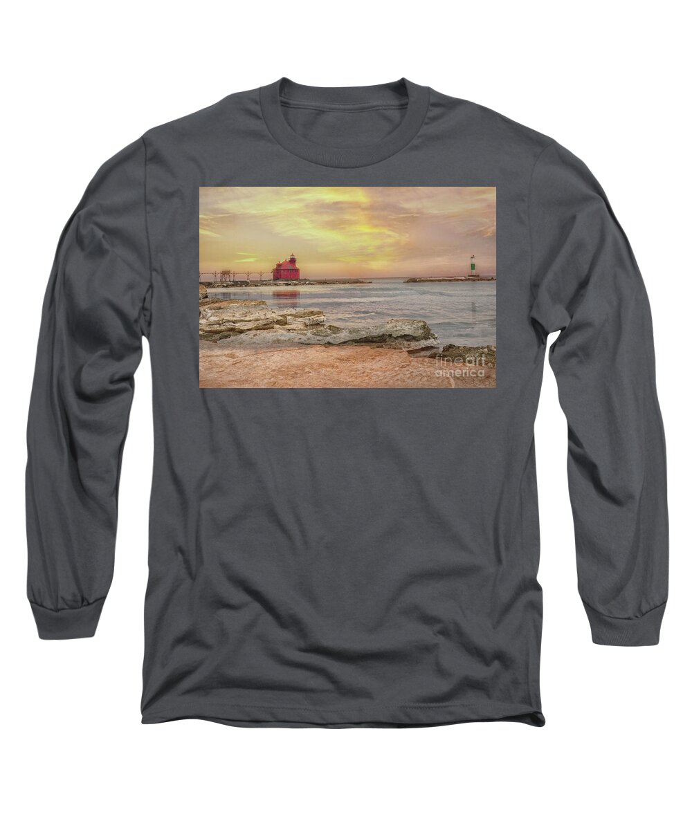 Sturgeon Bay Long Sleeve T-Shirt featuring the photograph Good Morning Sturgeon Bay by Nikki Vig