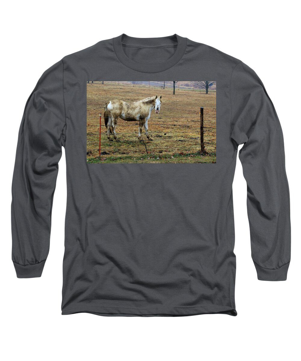 White Long Sleeve T-Shirt featuring the photograph Got Mud ? by J Laughlin