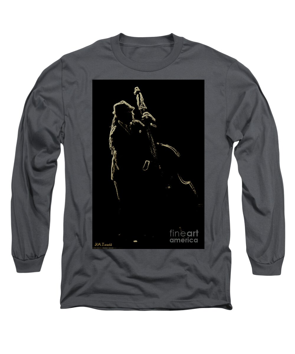 Jazz Long Sleeve T-Shirt featuring the digital art Gotta feel that Bass by Humphrey Isselt