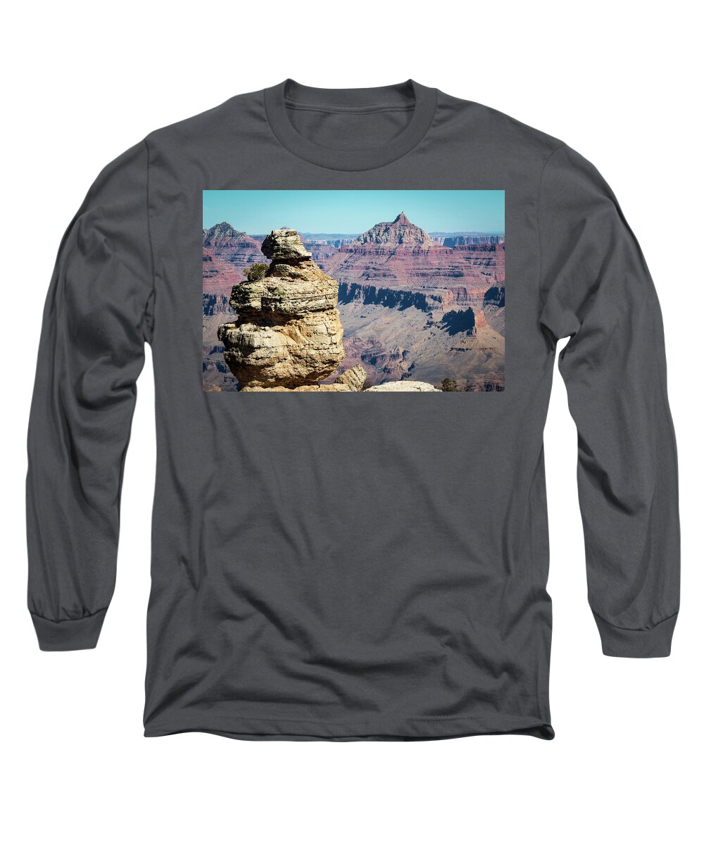 Grand Long Sleeve T-Shirt featuring the photograph Grand Canyon Duck on a Rock by Susie Weaver