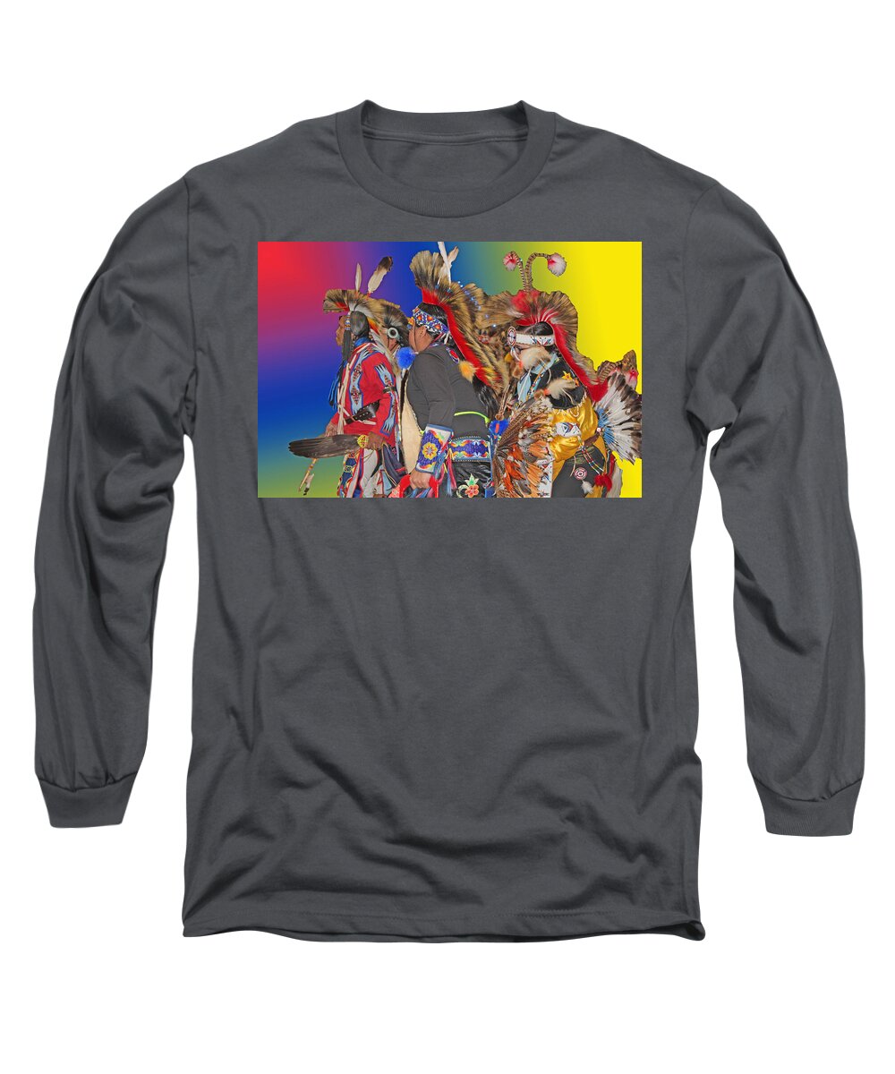 Native Americans Long Sleeve T-Shirt featuring the photograph Grand Entrance by Audrey Robillard