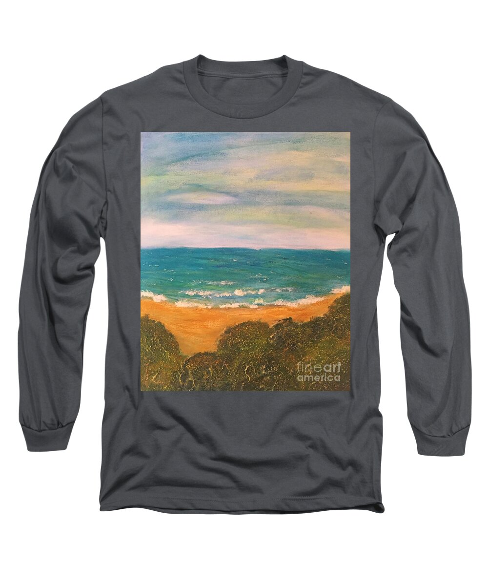 Pilbri Mood Art Long Sleeve T-Shirt featuring the painting Greece Impression by Pilbri Britta Neumaerker
