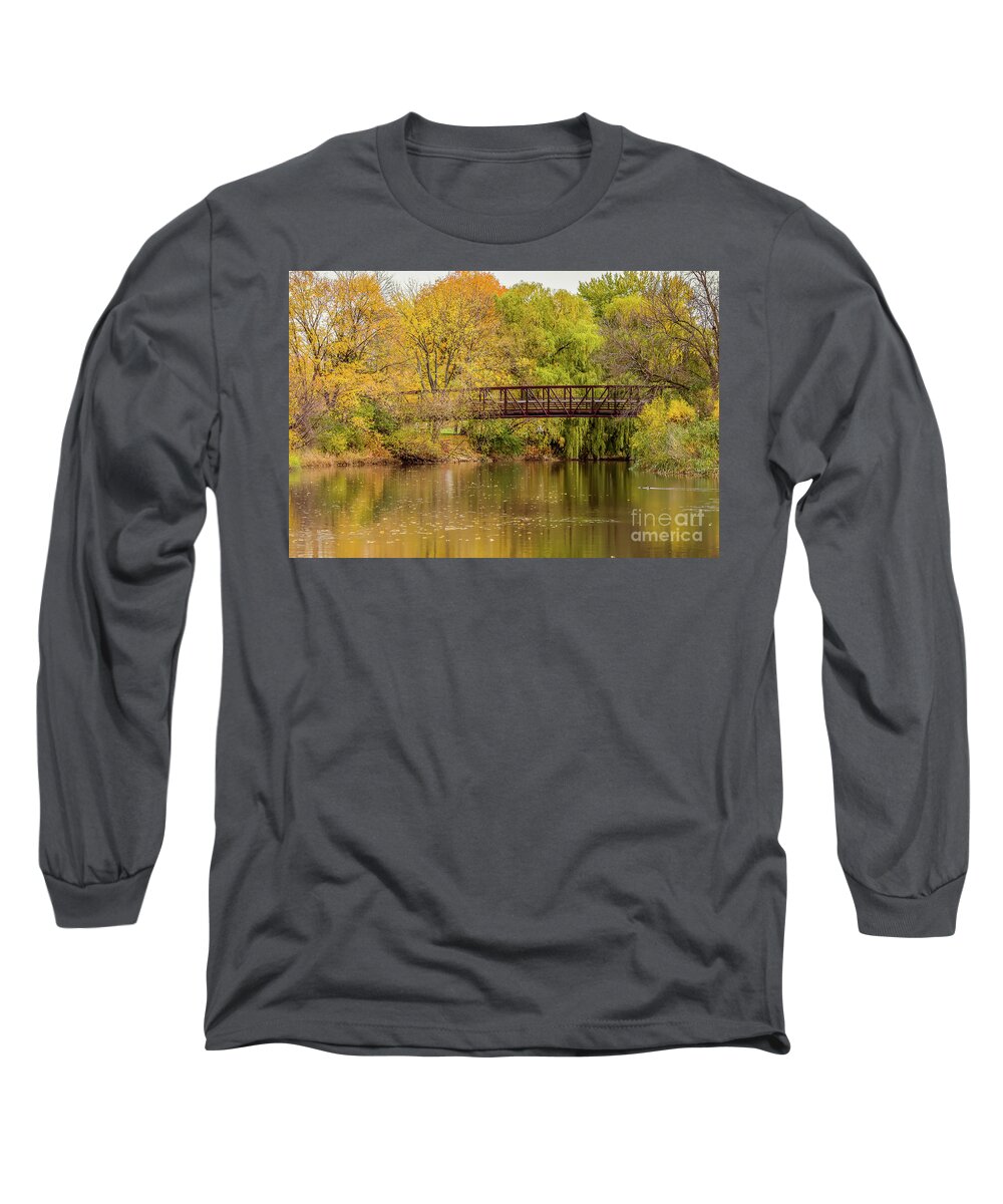 Bridge Long Sleeve T-Shirt featuring the photograph Green Isle by Nikki Vig