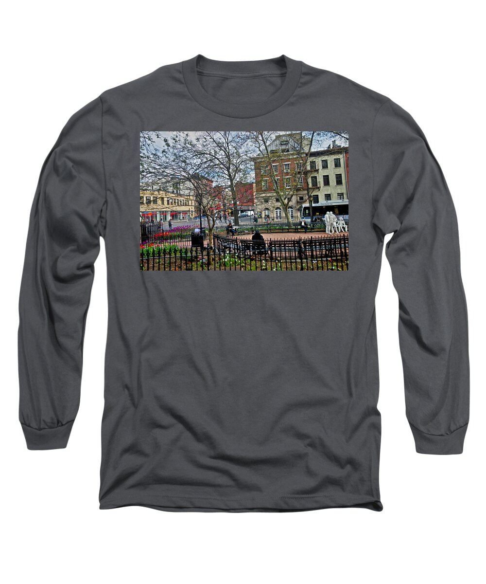 Greenwich Village Long Sleeve T-Shirt featuring the photograph Greenwich Village New York City by Joan Reese