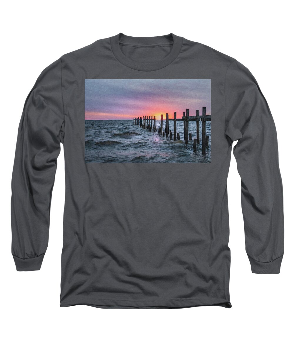 Coast Long Sleeve T-Shirt featuring the photograph Gulf Coast Sunrise by James Woody