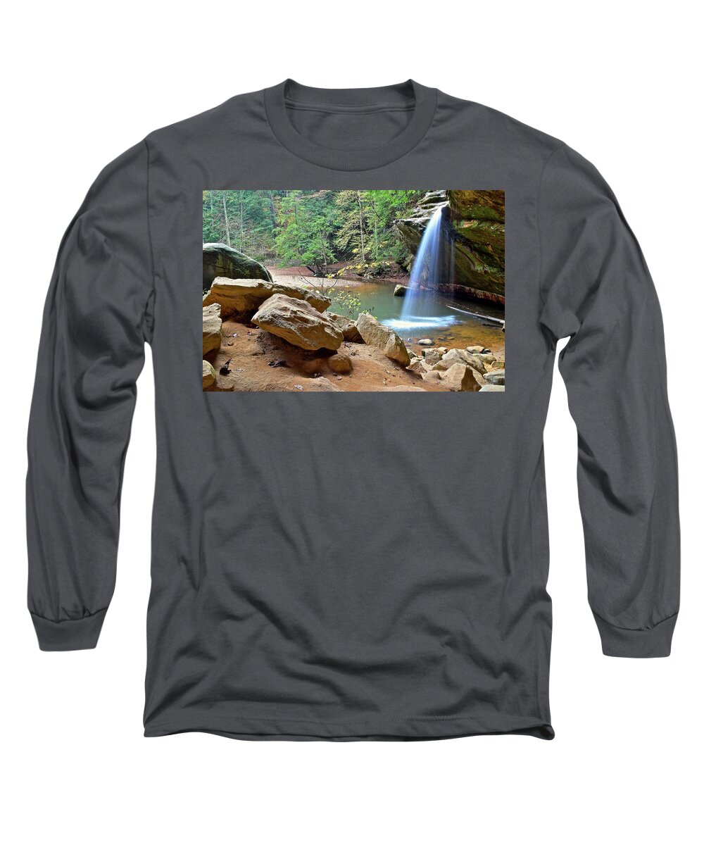 Hocking Long Sleeve T-Shirt featuring the photograph Hocking Hills by Frozen in Time Fine Art Photography