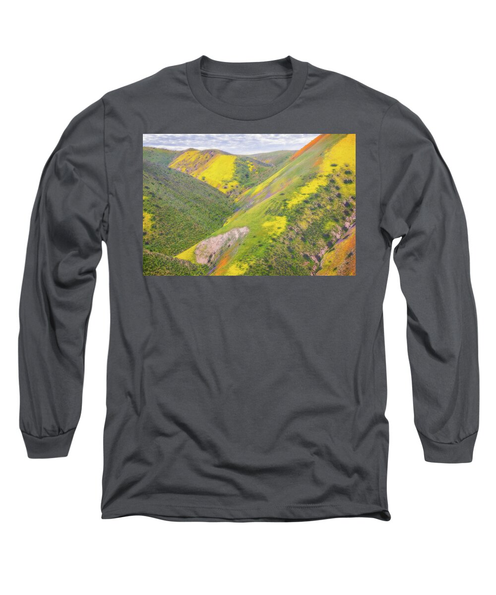 California Long Sleeve T-Shirt featuring the photograph Heart of the Temblor Range by Marc Crumpler