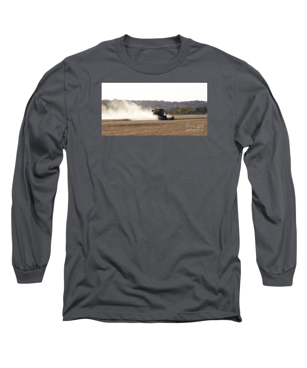 John Deere Prints Long Sleeve T-Shirt featuring the photograph Heartland Harvest by J L Zarek
