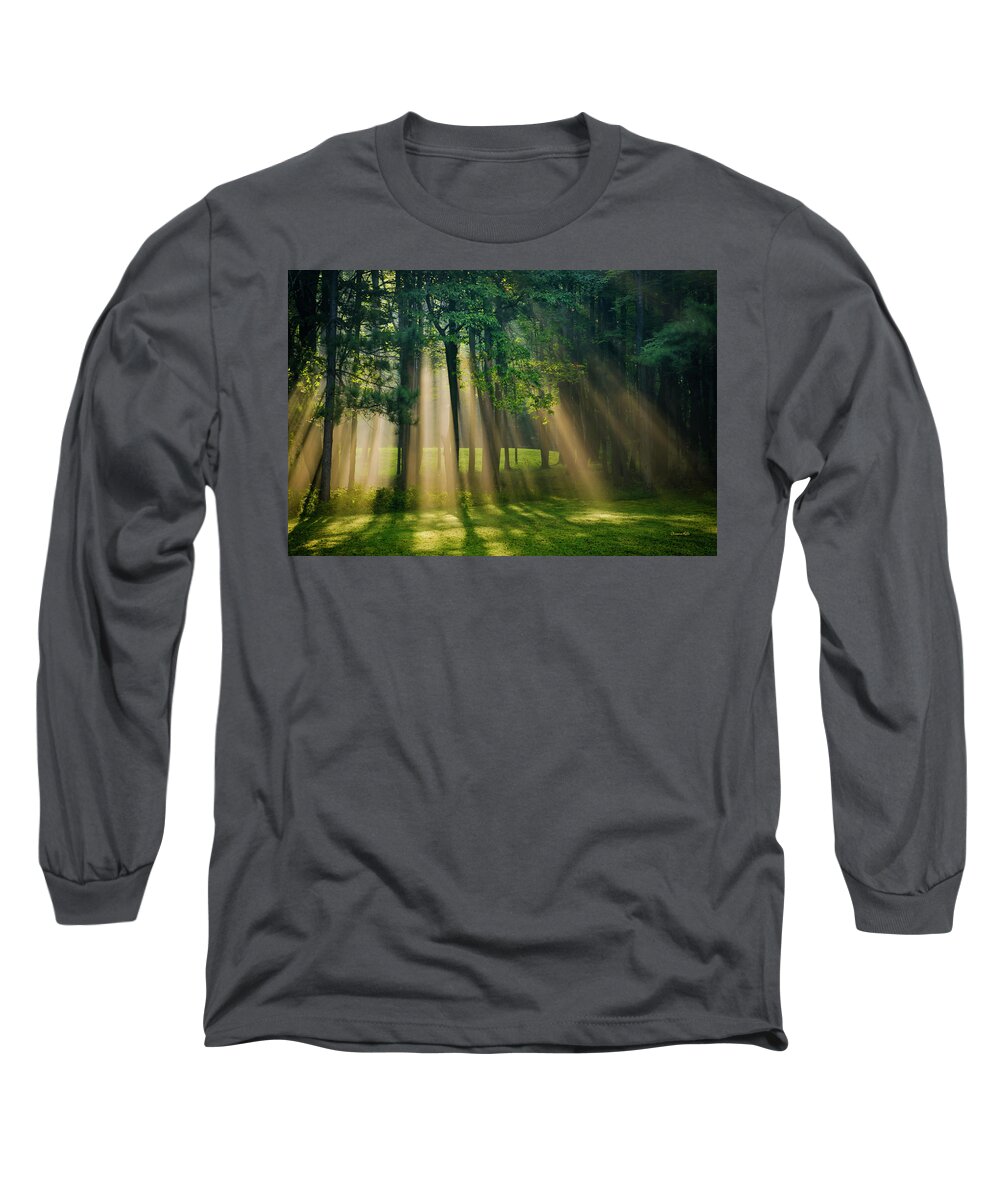 Sunrise Long Sleeve T-Shirt featuring the photograph Heavenly Light Sunrise by Christina Rollo