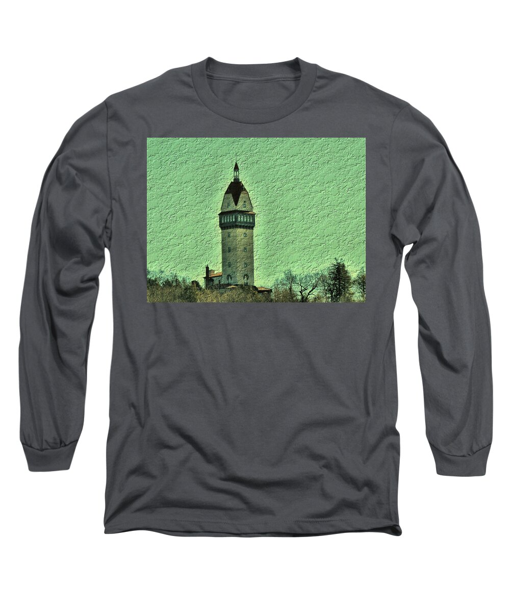 Heublein Tower In Connecticut Long Sleeve T-Shirt featuring the photograph Heublein Tower by Charles HALL