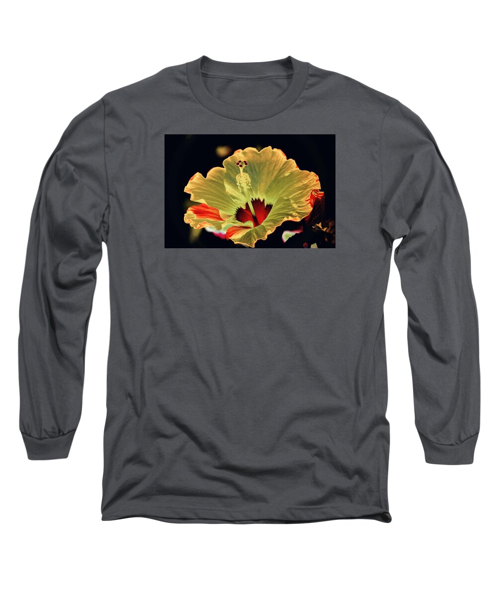 Hibiscus Long Sleeve T-Shirt featuring the photograph Hibiscus 02 - Summer's End - PhotoPower 3190 by Pamela Critchlow