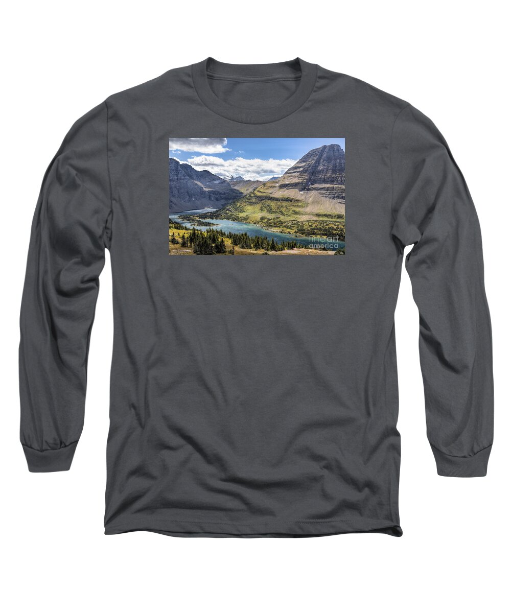 Hidden Lake Overlook Long Sleeve T-Shirt featuring the photograph Hidden Lake Overlook by Jemmy Archer