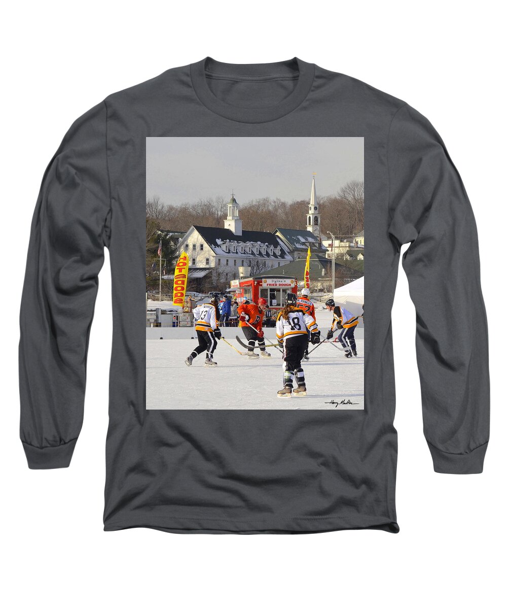 Hockey Long Sleeve T-Shirt featuring the photograph Hockey by Harry Moulton